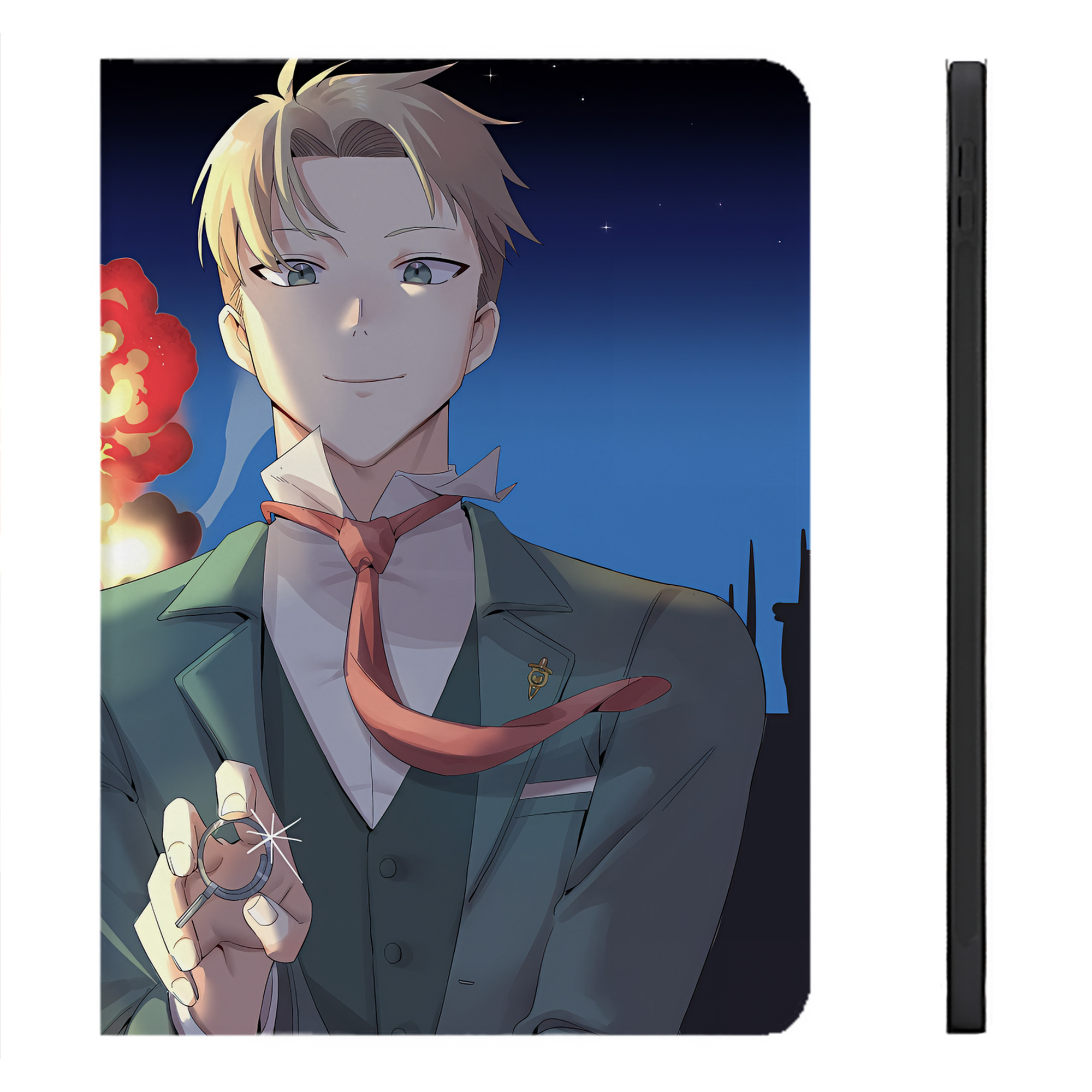 （画像用） SPY×FAMILY间谍家家酒 IPadケース ペンホルダー付き ブックスタイルデザイン